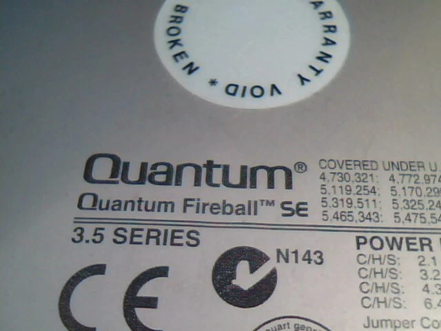 Hard Disk Drive IDE 40-pin Quantum Fireball SE 4.3AT SE43A012 01-A ASEI 0A40 - image 7