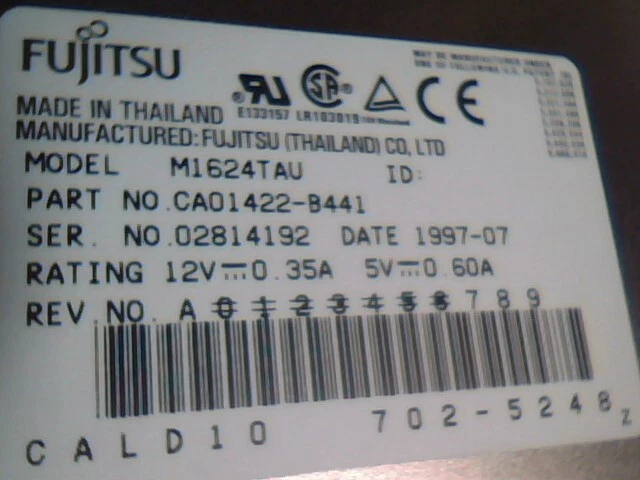 Hard Disk Drive IDE 40pin Fujitsu Limited M1624TAU CA01422-B441 702-5248 ✅TESTED - image 4