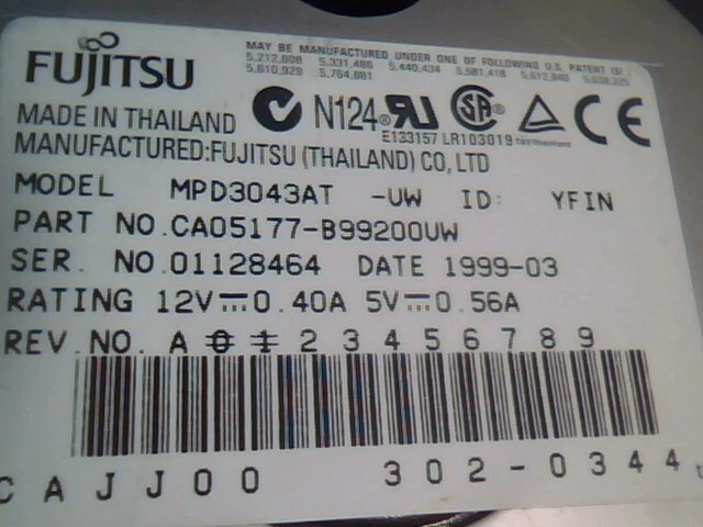 Hard Disk Drive IDE 40pin Fujitsu MPD3043AT UW CA05177-B99200UW 302-0344 ✅TESTED - image 3