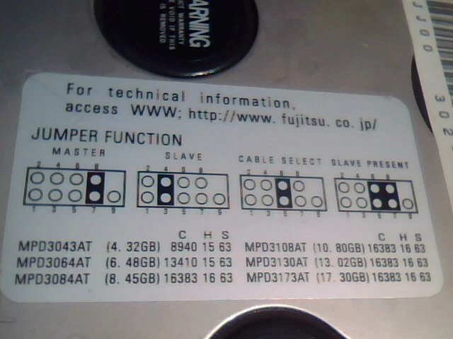 Hard Disk Drive IDE 40pin Fujitsu MPD3043AT UW CA05177-B99200UW 302-0344 ✅TESTED - image 4