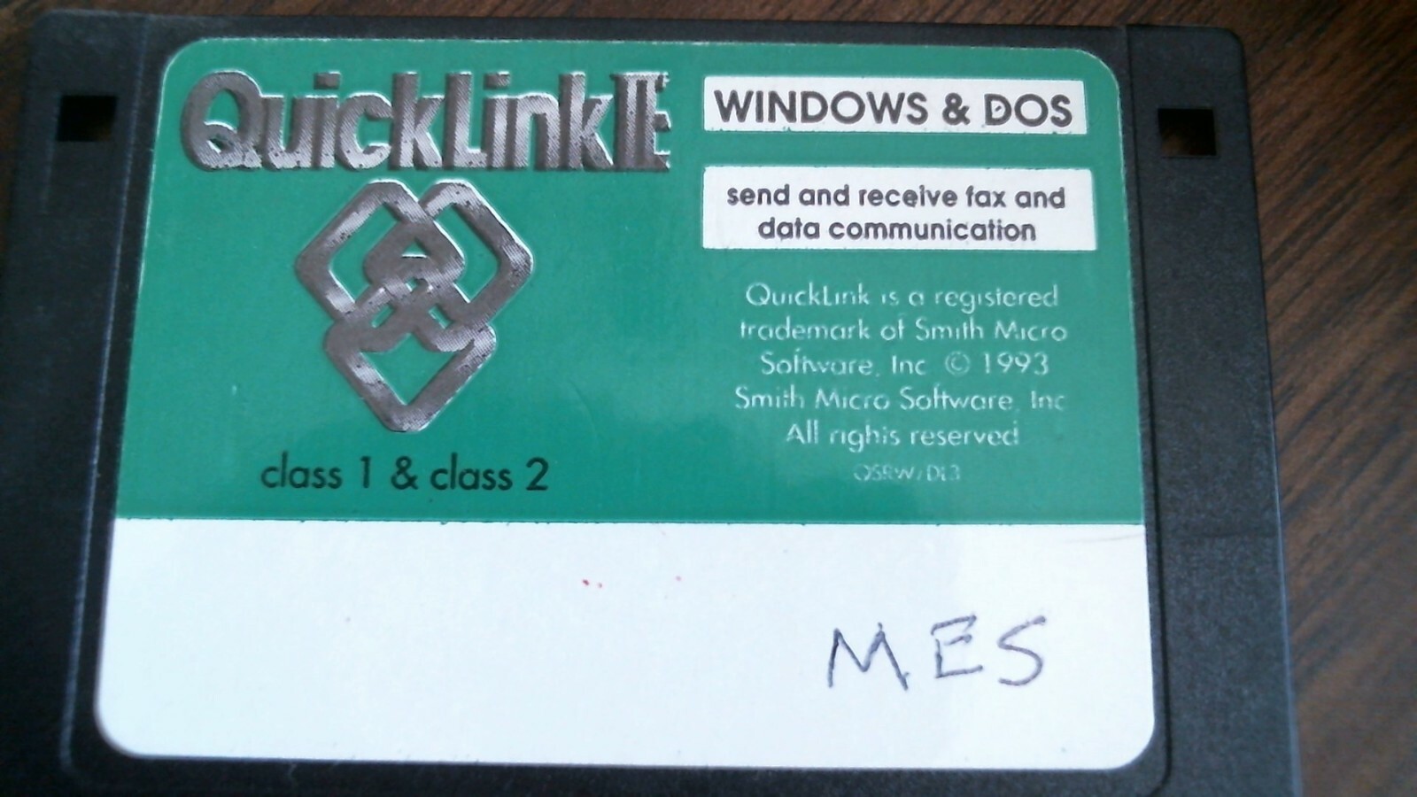 QuickLink IE Windows DOS send receive fax data communication floppy disk 3.5 in