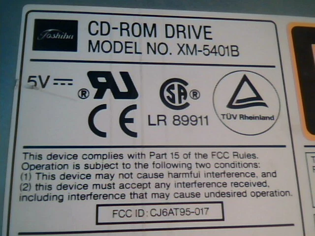 CD-ROM Drive SCSI 50-pin DEC 30-45370-01-B01 Toshiba XM-5401B ver005 ROM MA51226 - image 5