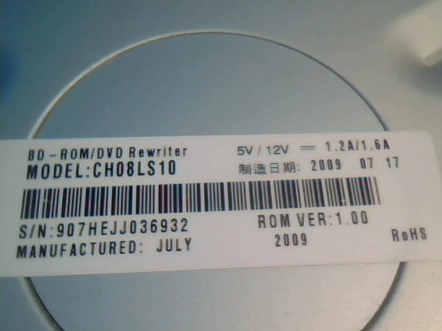 CD-ROM Drive LG CH08LS10 BD-ROM/DVD ReWriter SATA Blue-Ray Disc ✅TESTED - image 5