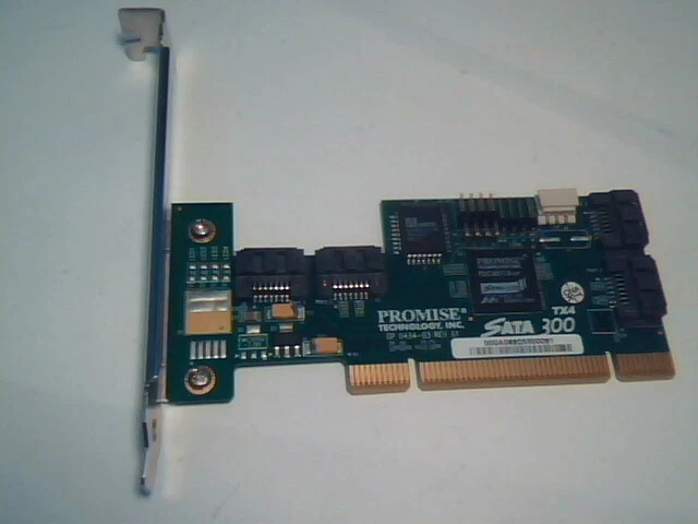 Promise SATA 300 TX4 Quad PCI Controller Card GP 0434-03 rev A1 SATA300 RoHS