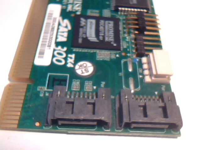 Promise SATA 300 TX4 Quad PCI Controller Card GP 0434-03 rev A1 SATA300 RoHS - image 4
