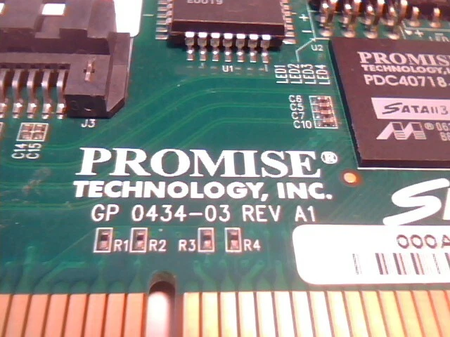Promise SATA 300 TX4 Quad PCI Controller Card GP 0434-03 rev A1 SATA300 RoHS - image 6