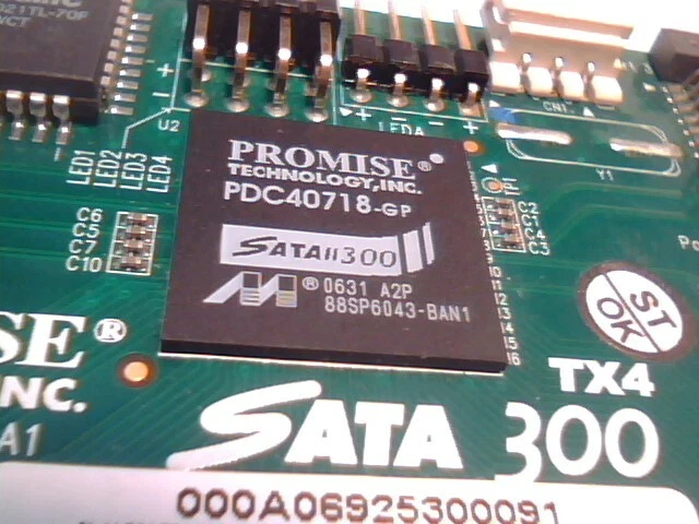 Promise SATA 300 TX4 Quad PCI Controller Card GP 0434-03 rev A1 SATA300 RoHS - image 7