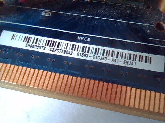 PCI-E Video Graphics Card ASUS P401-A02 Rev 1 EN8600GTS HTDP 256M - image 4