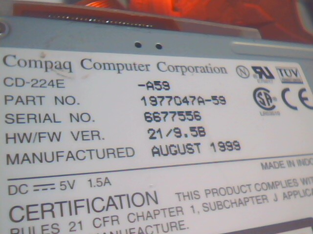 DEC HP Compaq 3R-A0410-AA FLOPPY & CD Combo for DS20e DS20 AlphaServer Station - image 6