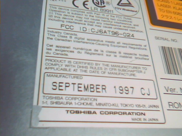 CD-ROM Drive SUN 370-2816-02 Toshiba XM-5701B v 002 50-pin SCSI 1996 3702816 - image 6