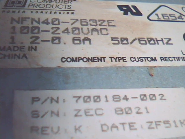 Artesyn NFN40-7632E Cisco P/N 34-0625-02 700184-002 Power Supply PSU 2500 Series - image 4