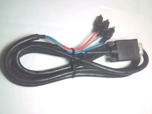 VGA SVGA 15-pin Cable adapter to 3 RCA RGB