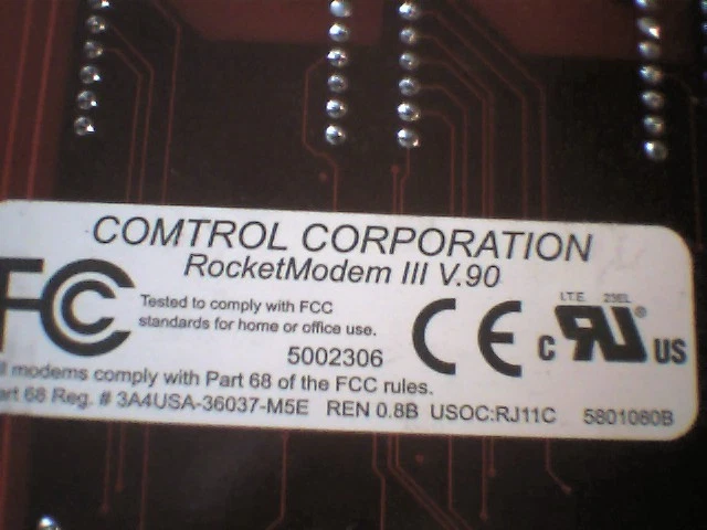 Comtrol Rocketmodem III PCI 8 Port v.90 uPCI 5002306 5302305 RevC - image 6