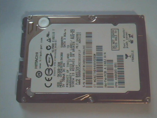 HDD Laptop Hard Disk Drive Hitachi 5K320-320 HTS543232L9A300 SATA 0A57297