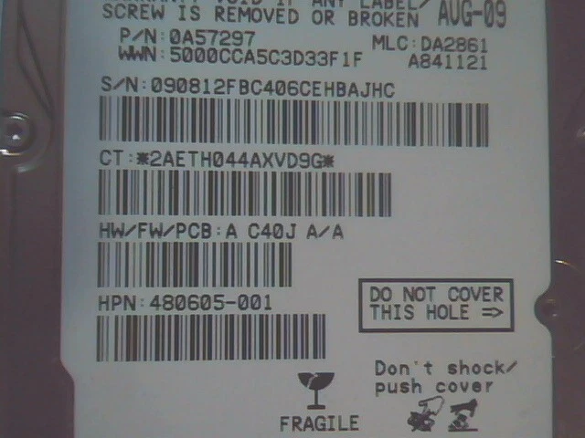 HDD Laptop Hard Disk Drive Hitachi 5K320-320 HTS543232L9A300 SATA 0A57297 - image 3