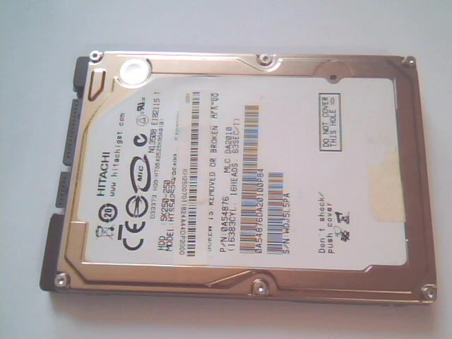 HDD Laptop Hard Disk Drive Hitachi 5K250-250 HTS542525K9SA00 SATA 0A54876