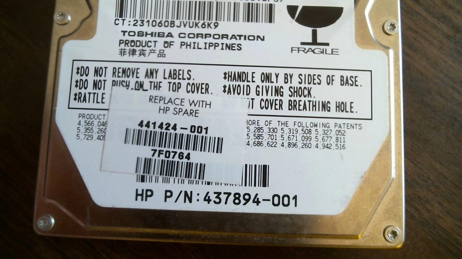 HDD Laptop Hard Disk SATA Toshiba MK2035GSS HDD2A30 F ZL03 T 200GB 437894-001 - image 3
