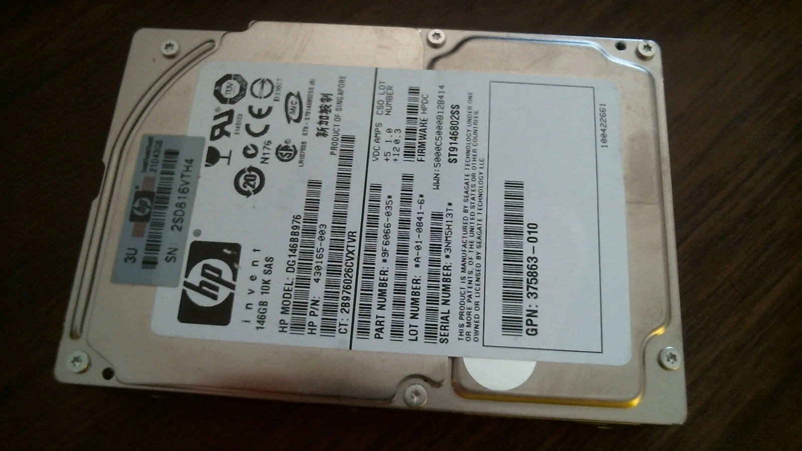 HDD Laptop Hard Disk Drive SATA HP Invent DG146BB976 430165-003 9F6066-035 - image 4