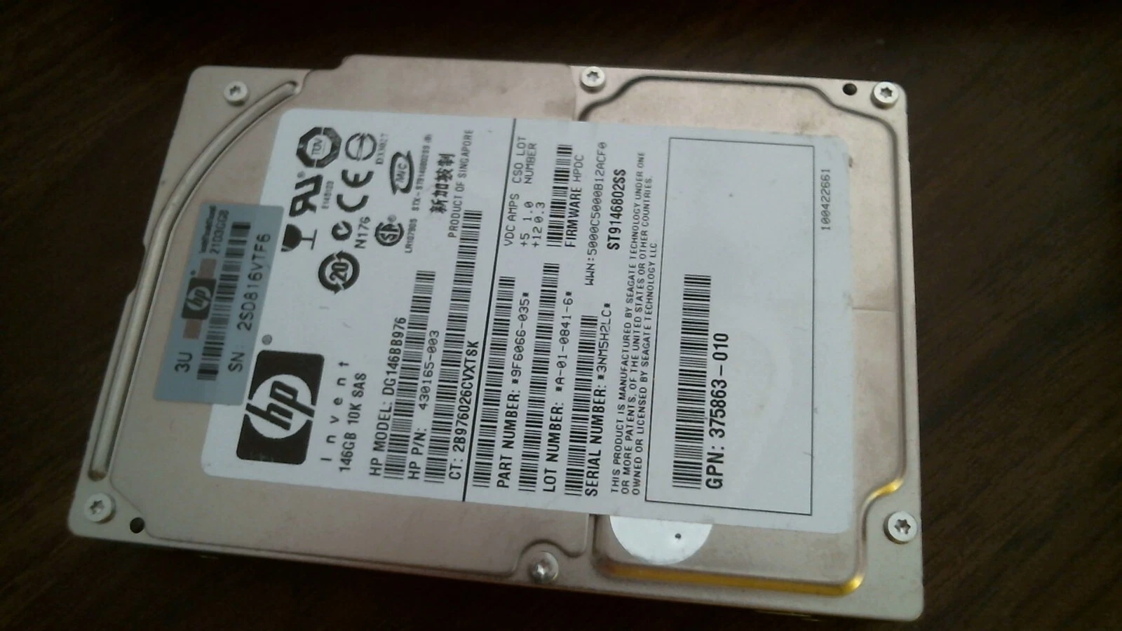 HDD Laptop Hard Disk Drive SATA HP Invent DG146BB976 430165-003 9F6066-035 - image 5