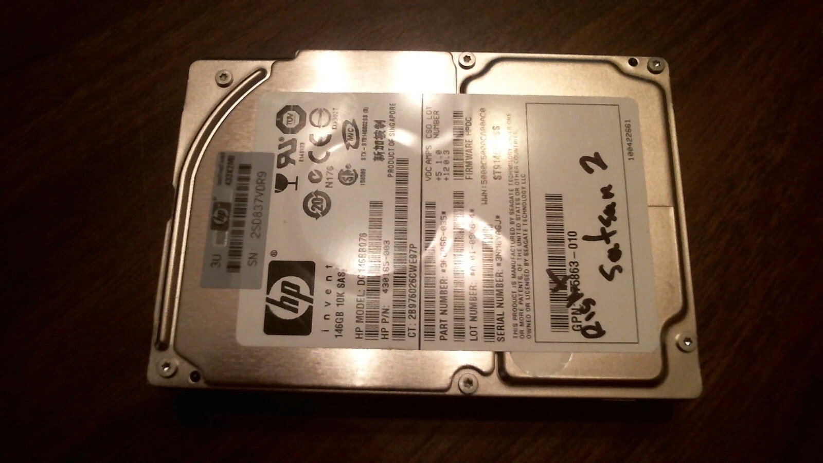 HDD Laptop Hard Disk Drive SATA hp DG146BB976 430165-003 9F6066-035 A-01-0906-4