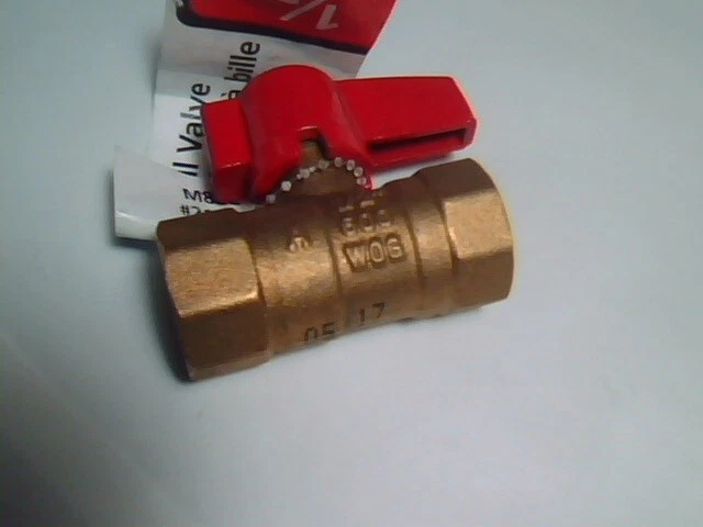 Gas Ball Valve 1/2in American Valve M88C #21530 brass Female NPT 1/2PSIG & 5G - image 2