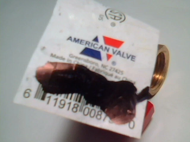 Gas Ball Valve 1/2in American Valve M88C #21530 brass Female NPT 1/2PSIG & 5G - image 4