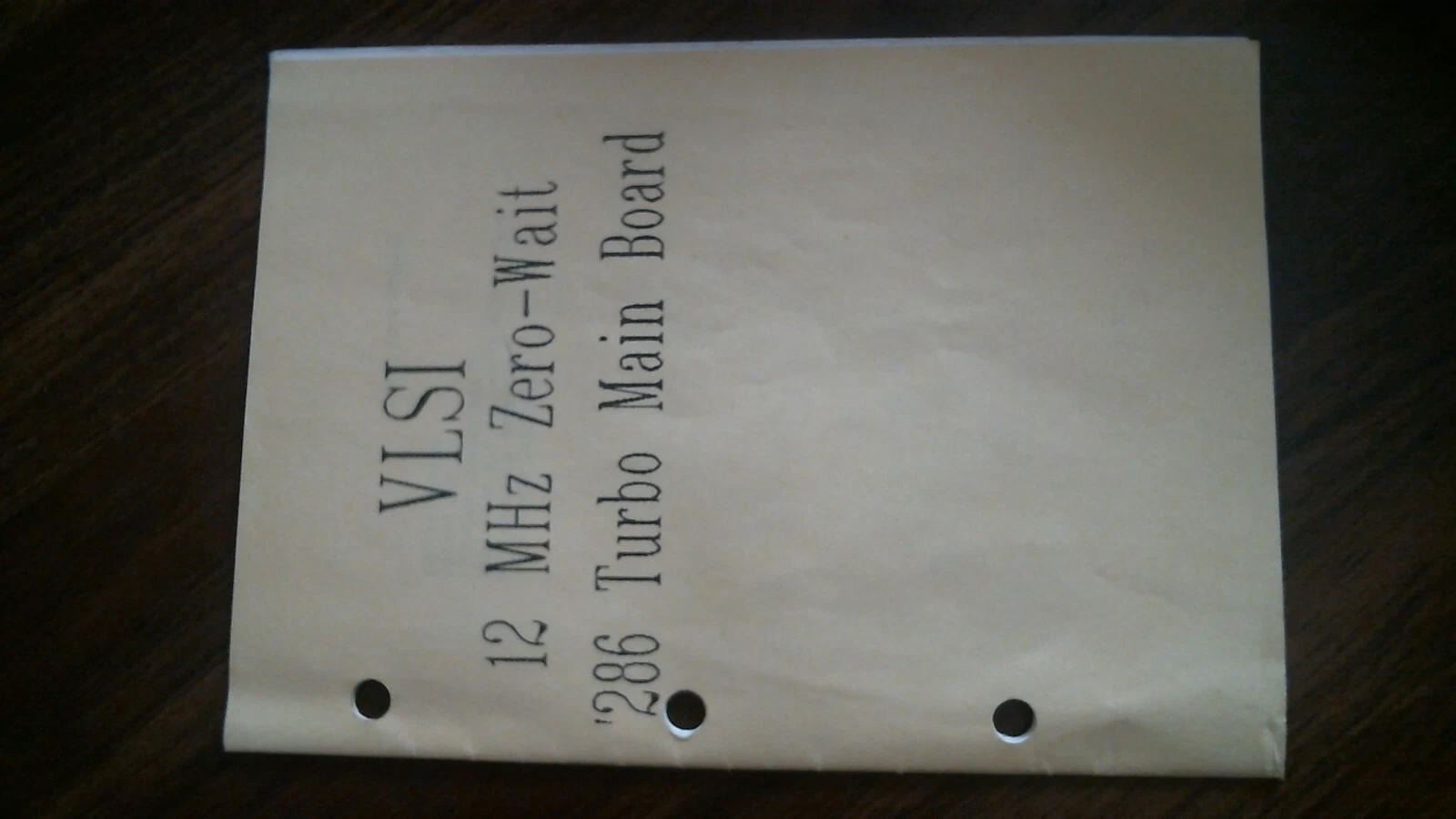 User's Manual - VLSI 12 MHz Zero-Wait 286 Turbo Main Board