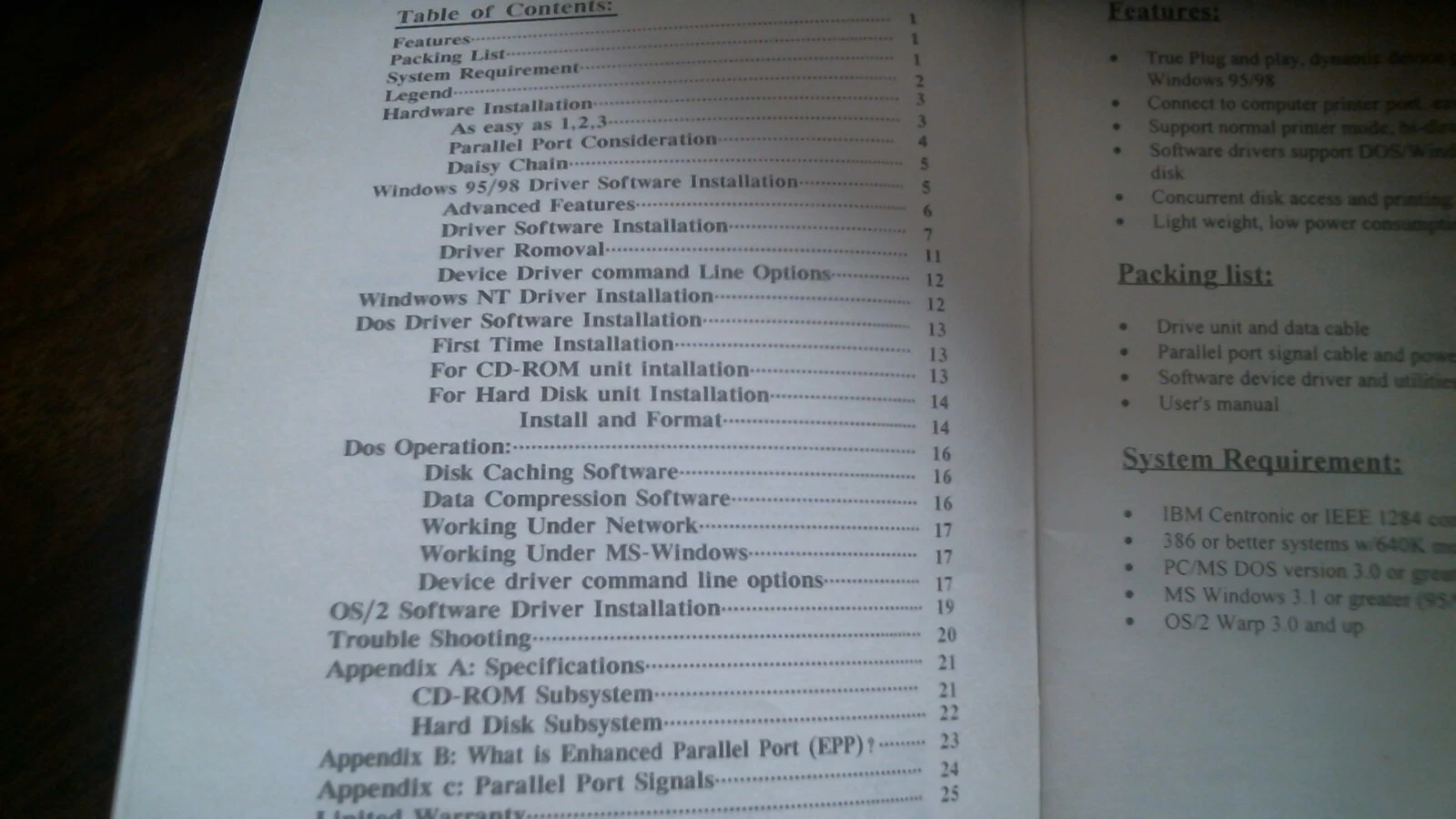 User's Manual - Commuter, The Parallel-Partable Disk Installation and Operation - image 3