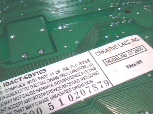 Creative Labs SoundBlaster SB 16 CT2800 Vibra16S ISA Sound Card vintage v2 noIDE - image 9