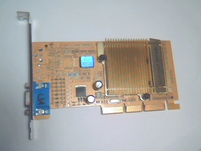 Video Graphics Card AGP TLX-GeForce2-MX400 64MB AGP-SP400-REV1.9 fanless quiet