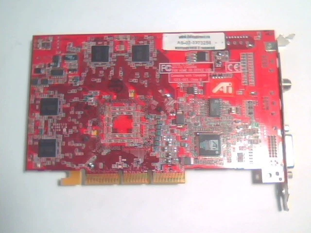 Video Graphics Card AGP 8X 109-95700-10 ATI AIW Radeon 9800 Pro 128MB - image 2