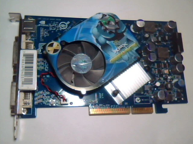 Video Graphics Card AGP 8X nVidia P218 6600 GT Dual DVI TV 128MB DDR3 6600GT