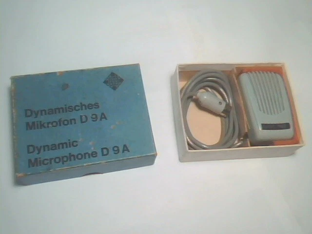 Original Telefunken Dynamic Microphone D9A Germany with box