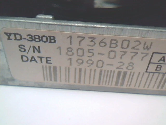 Floppy Disk Drive YD-380B YE-DATA 1.2MB 5.25" 5 1/4 in w AT style rails ✅TESTED - image 5
