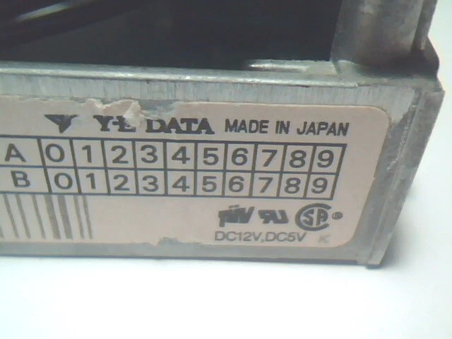 Floppy Disk Drive YD-380B YE-DATA 1.2MB 5.25" 5 1/4 in w AT style rails ✅TESTED - image 6