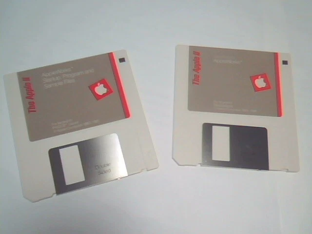 Apple II IIc IIe AppleWorks Floppy disks 1985 3.5" DD DS Program