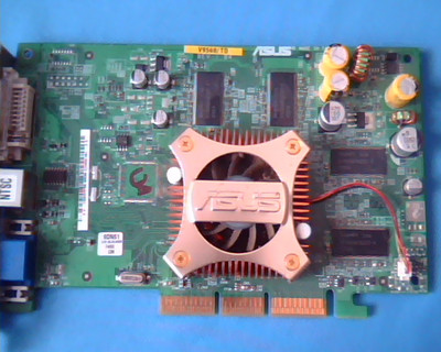 AGP card Asus V9560/ TD V9560 TD 256M C116B 0379758-A01-00504 C1VAD2 DVI VGA TV