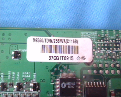 AGP card Asus V9560/ TD V9560 TD 256M C116B 0379758-A01-00504 C1VAD2 DVI VGA TV — image 4