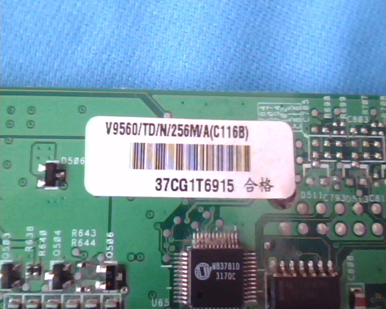 AGP card Asus V9560/ TD V9560 TD 256M C116B 0379758-A01-00504 C1VAD2 DVI VGA TV - image 4