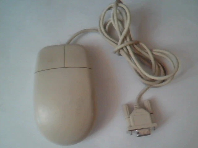 Vintage Mitsumi Serial Mouse EW4ECM-S3101 9-pin 2-button - Working