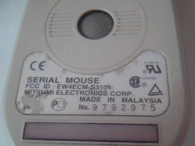 Vintage Mitsumi Serial Mouse EW4ECM-S3101 9-pin 2-button - Working - image 4