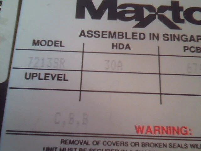 Hard Drive SCSI Disk Maxtor 7213SR 30A 67A 66A B10GMYLS K006423123 Ontario - image 2