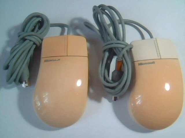 LOT of 2 Vintage Microsoft Bus Mouse Part No 55307 C3KABUS1 2-button - Working