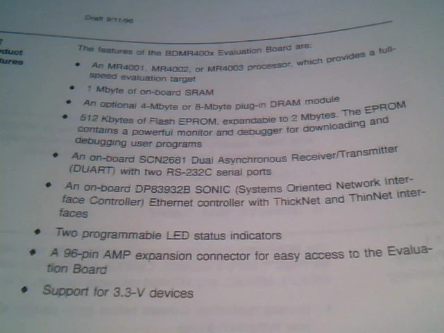 LSI Logic mMeteor MR4001 MiniRISC BDMR400x Evaluation Board MR400x rB - image 11
