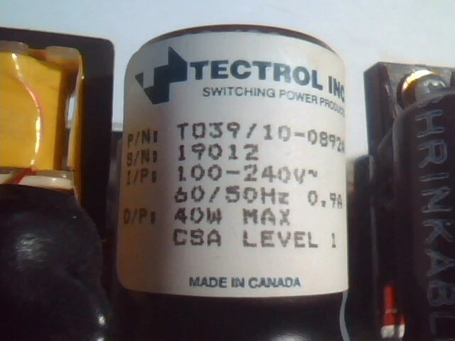 Tectrol T039/10-0892A Open Frame 40W Power Supply Dual - image 3
