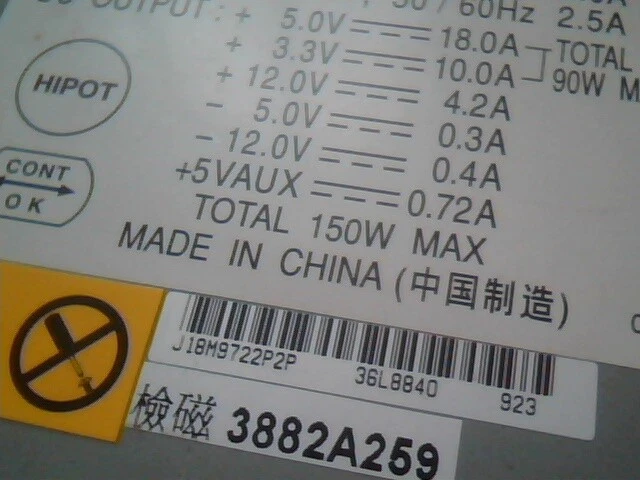 Power Supply AcBel API-8665 IBM FRU 36L8841 36L8840 rvA - image 3
