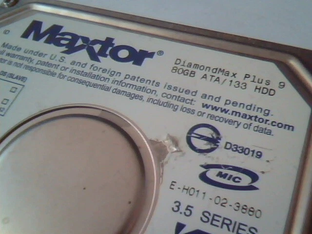 Hard Drive IDE Maxtor DiamondMax Plus 9 80GB YAR41BW0 K,M,G,A M6FYA 26APR2005 - image 2