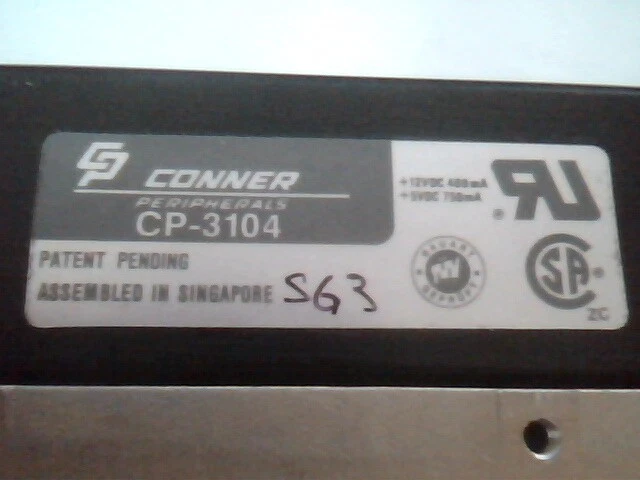 Hard Drive IDE Disk Conner Peripherals CP-3104 STD04