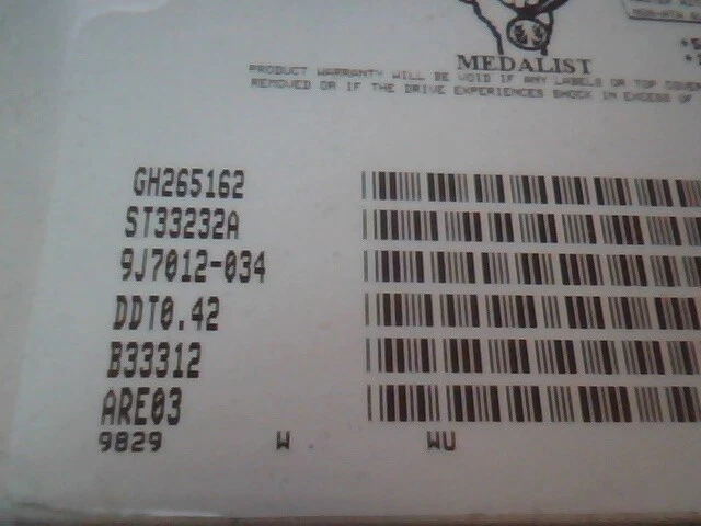 Hard Drive IDE Disk Seagate Medalist ST33232A GH265162 9J7012-034 DDT0.42 - image 3