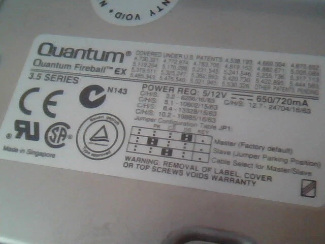 Hard Drive IDE Disk Quantum Fireball EX EX43A10J 4300AT 01-A A0A03 - image 2